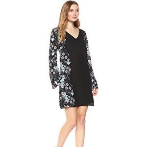 $5 Last Chance! NICOLE MILLER | Long Bell Sleeve Floral Shift Dress